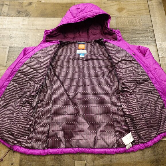 Columbia Thermal Coil Insulated Hooded Jacket Women's Large Purple Pink Puffer‎ - Picture 11 of 15